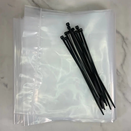 10x Pack Of 250mm Grow Columns And Zip Ties