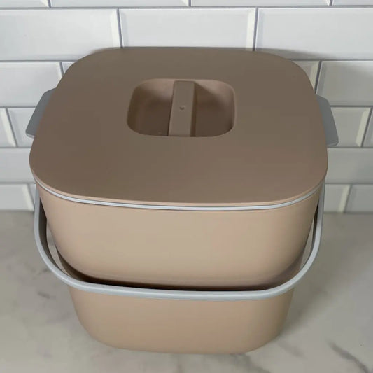 A 7L Coffee Coloured Bokashi Bin