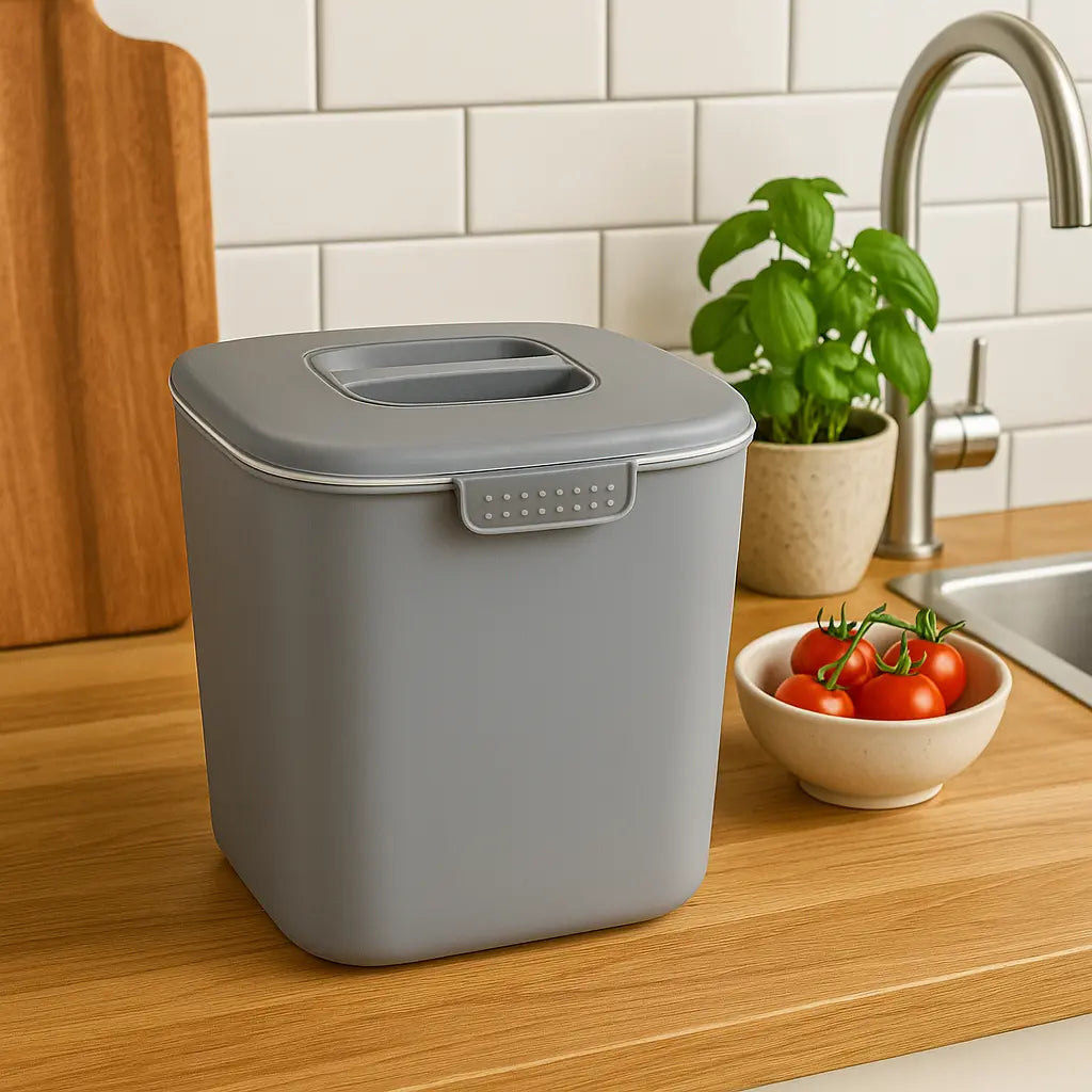 Bokashi Composter Bin On Kitchen Bench