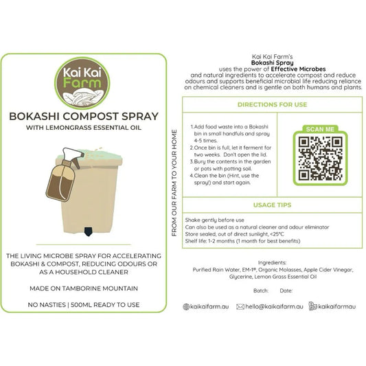 Kai Kai Farm's Bokashi Spray Compost Accelerator