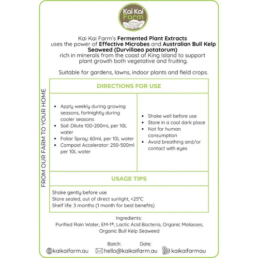 Fermented Organic Seaweed Extract Kai Kai Farm