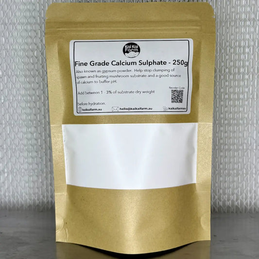 250g bag of fine grade gypsum for mushroom spawn supplementation