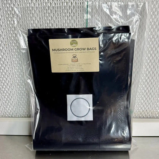 Medium Size Black Mushroom Grow Bag 0.2micron filter for bulk fruiting substrate