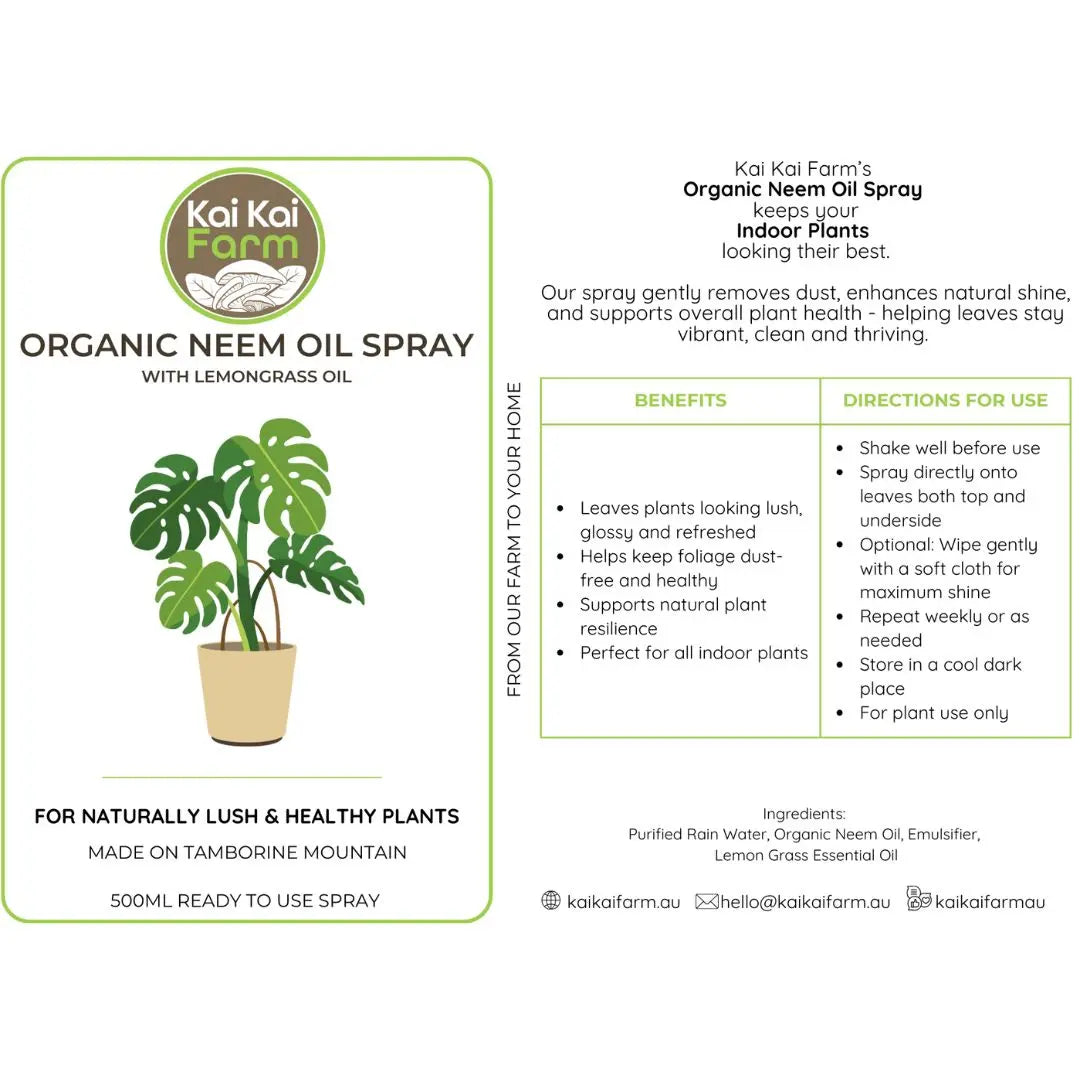 Organic Neem Oil Spray With Lemongrass Oil Kai Kai Farm