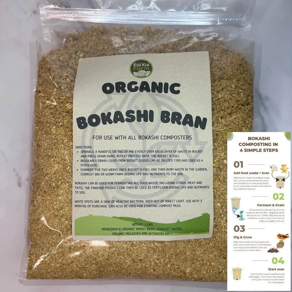 2.5KG Bag Of Organic Bokashi Bran Made With EM-1 Effective Microorganisms, Organic Wheat Bran, Sustainable Grown Pine, Gypsum and Water
