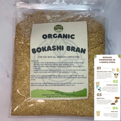 2.5KG Bag Of Organic Bokashi Bran Made With EM-1 Effective Microorganisms, Organic Wheat Bran, Sustainable Grown Pine, Gypsum and Water