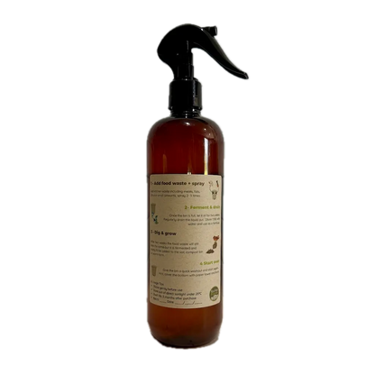 Bokashi Spray - 500mL Compost Accelerator Back Label Instructions