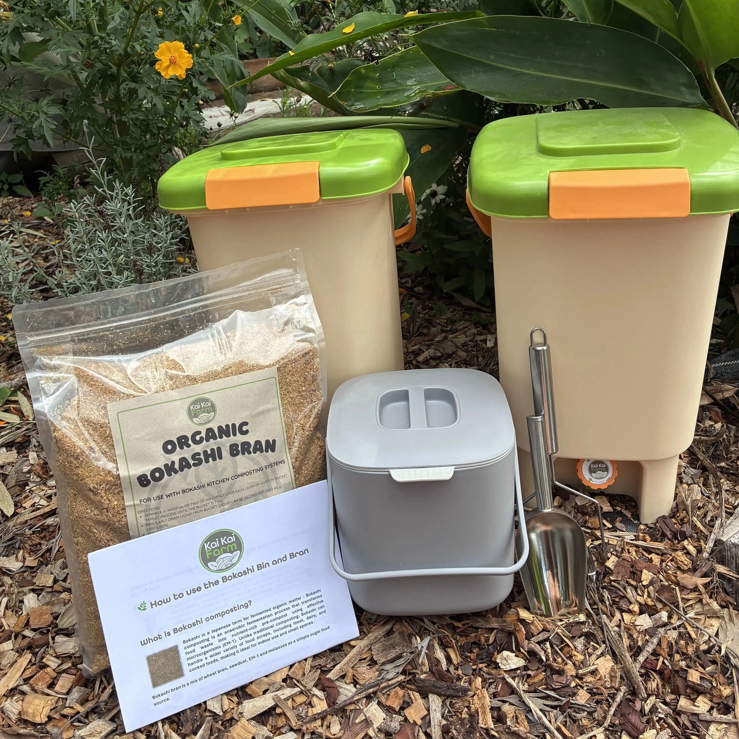 Bokashi Bin 15L Composting Set Kai Kai Farm