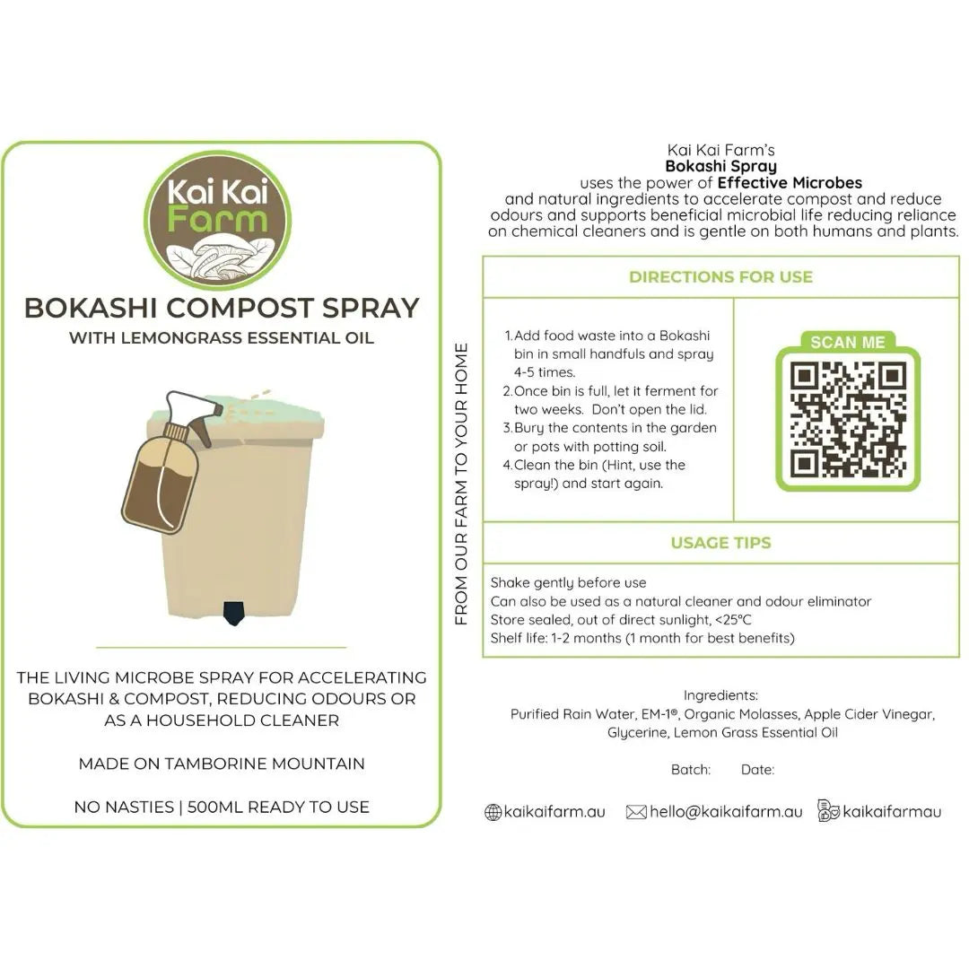 Kai Kai Farm's Bokashi Spray Compost Accelerator