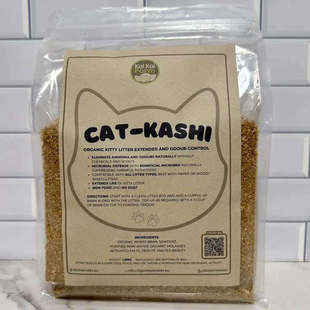 Cat-Kashi | 1.25KG Organic Kitty Litter Extender and Odour Control Kai Kai Farm