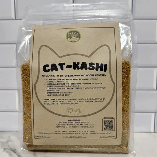 Cat-Kashi | 1.25KG Organic Kitty Litter Extender and Odour Control Kai Kai Farm