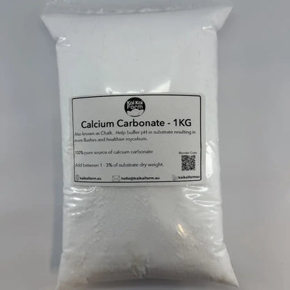 1KG Resealable Bag of Calcium Carbonate(Chalk) For pH Balancing Mushroom Substrate