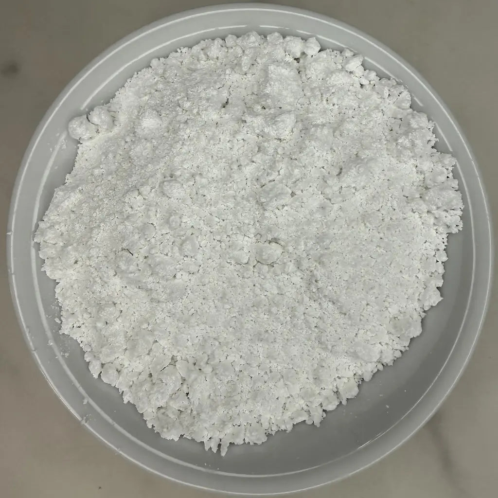Dish of Calcium Carbonate For Maintaining Healthy pH In Mushroom Substrate