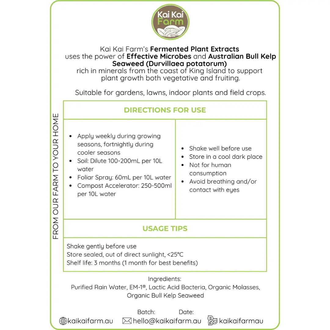 Fermented Organic Seaweed Extract Kai Kai Farm