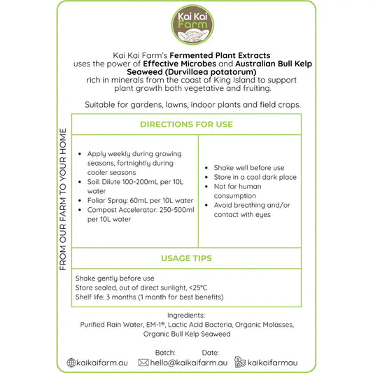 Fermented Organic Seaweed Extract Kai Kai Farm