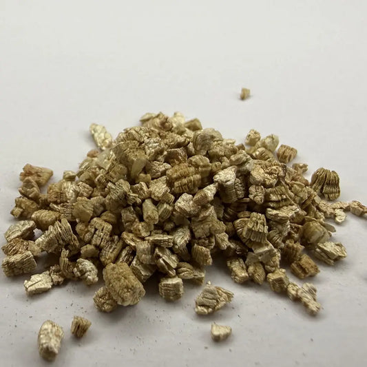 Close up on fine vermiculite for mushroom substrate