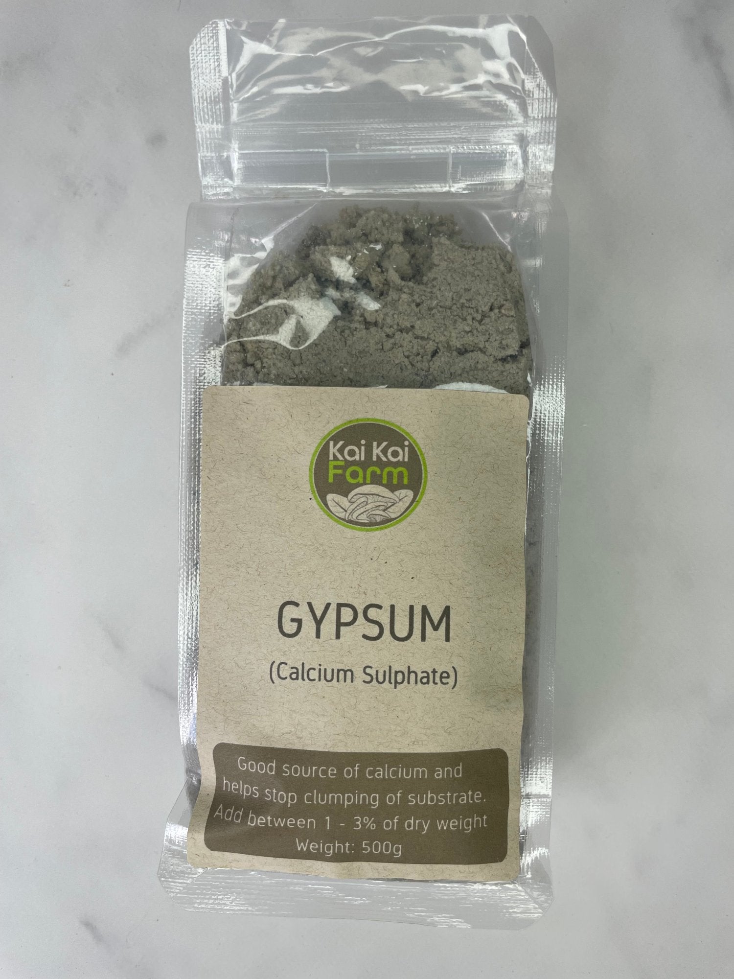 500g bag of gypsum (Calcium Sulphate)