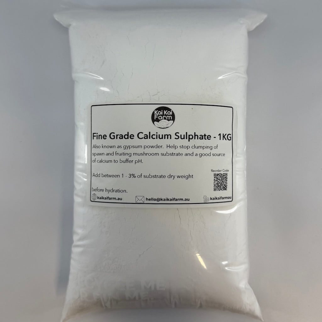 1KG Bag Fine Grade Calcium Sulphate (Gypsum) For Mushroom Substrate Supplementation
