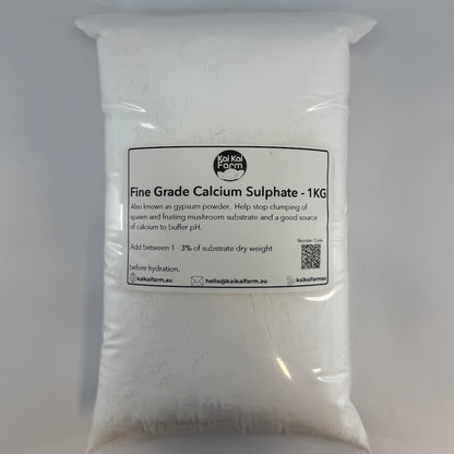 1KG Bag Fine Grade Calcium Sulphate (Gypsum) For Mushroom Substrate Supplementation