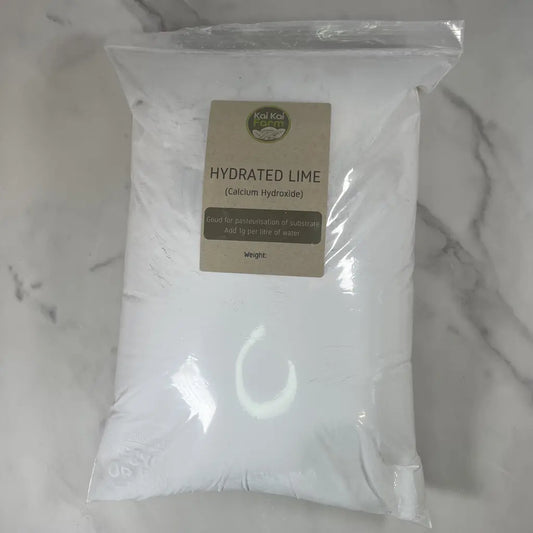2KG bag of hydrated lime (Calcium Hydroxide) with resealable lip