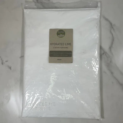 500g bag of hydrated lime (Calcium Hydroxide) with resealable lip