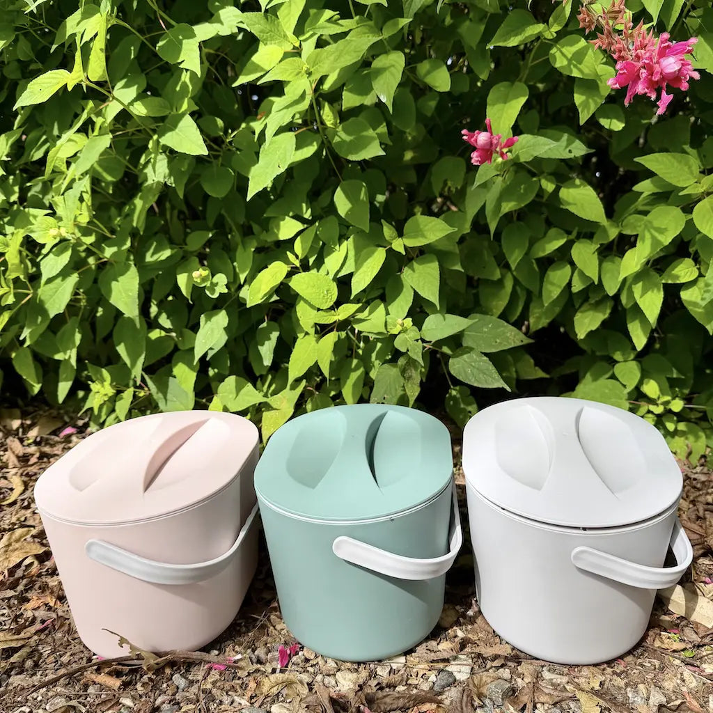 Kitchen Compost Caddy Bin On Kitchen Bench
