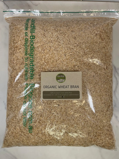 Organic Wheat Bran 1KG Bag For Mushroom Growing