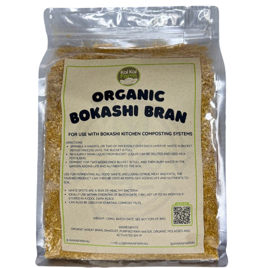 1.25KG Bag Of Organic Bokashi Bran Made With EM-1 Effective Microorganisms, Organic Wheat Bran, Sustainable Grown Pine, Gypsum and Water