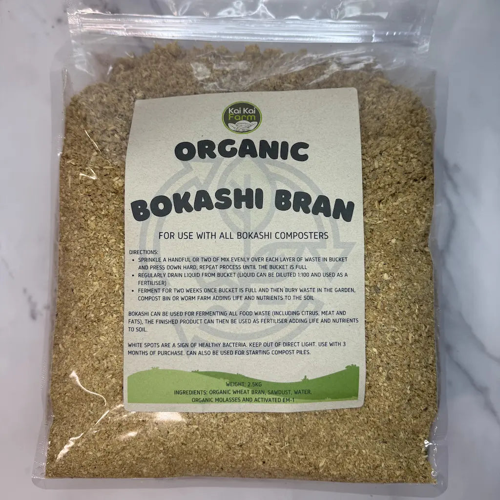 2.5KG Bag Of Organic Bokashi Bran Made With EM-1 Effective Microorganisms, Organic Wheat Bran, Sustainable Grown Pine, Gypsum and Water