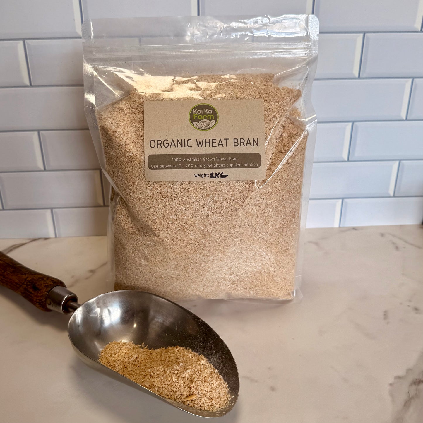 Australian Grown Organic Wheat Bran 4KG Bag For Mushroom Cultivation