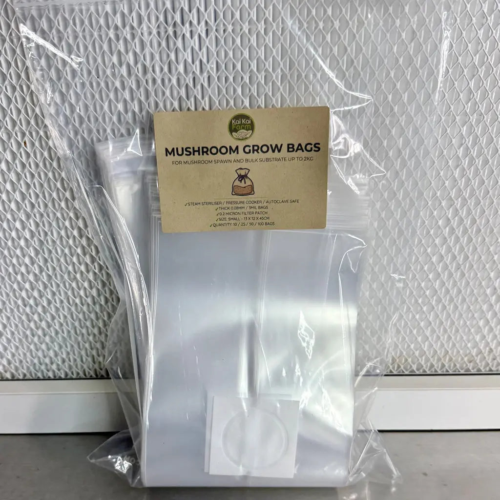 Pack of small spawn or bulk substrate grow bags, quantity of 10, 25, 50 or 100