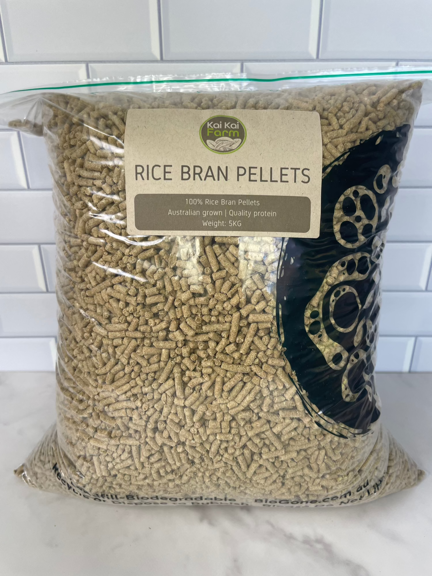 5KG bag of rice bran pellets for mushroom substrate